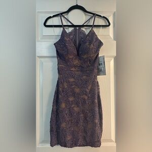 Brand New Honey and Rosie Purple Sparkly Dress Small
